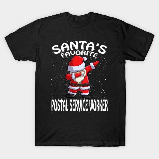 Santas Favorite Postal Service Worker Christmas T-Shirt by intelus